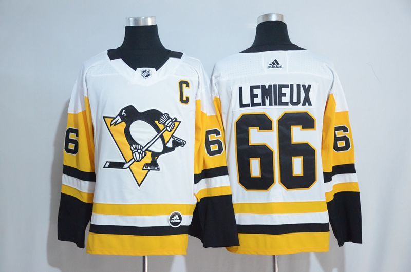2017 NHL Pittsburgh Penguins #66 Lemieux white Adidas Stitched Jersey->pittsburgh penguins->NHL Jersey
